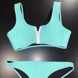 hoaka swimwear, jones blue set, worn once